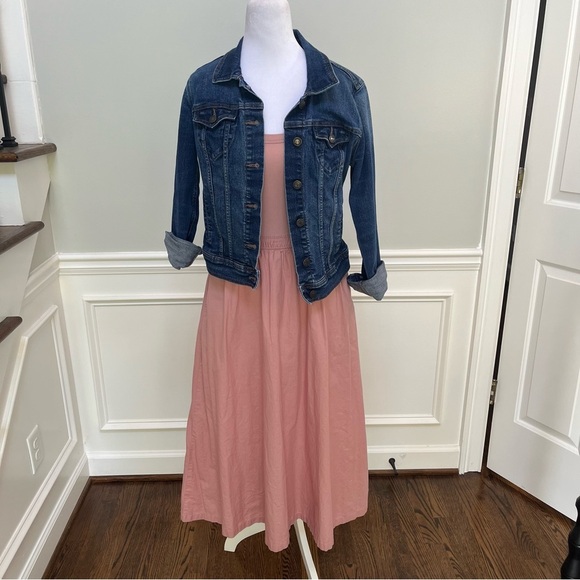 GAP Fit & Flare MIDI Dress Dusty Rose Size S - Picture 6 of 9